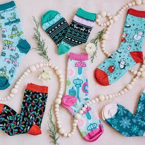 6 Pack Women's Christmas Socks Cute Set Kalon New in Bag NWT Gift Set Comfy